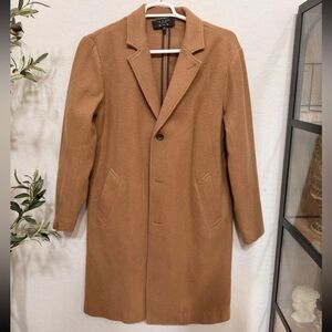 rag & bone womens  Camel-Tan Wool Pea Coat